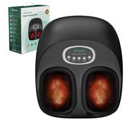 Snailax Masseur de pieds Shiatsu avec chaleur, pétrissage profond, compression, vibration, masseur électrique de pieds pour fasciite plantaire, douleur neuropathie, chauffe-pieds, cadeaux pour femmes