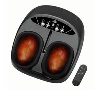 Snailax Masseur de pieds Shiatsu avec fonction chauffante et télécommande, masseur électrique de pieds avec massage en profondeur, massage à rouleau, compression et vibration, cadeau pour femmes