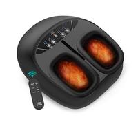 Snailax Masseur de pieds Shiatsu avec télécommande, masseur électrique de pieds pour la douleur et la circulation, la fasciite plantaire, pétrissage profond, compression, chauffe-pieds vibrants,