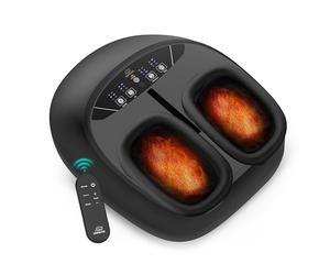 Snailax Masseur de pieds Shiatsu avec télécommande, masseur électrique de pieds pour la douleur et la circulation, la fasciite plantaire, pétrissage profond, compression, chauffe-pieds vibrants,