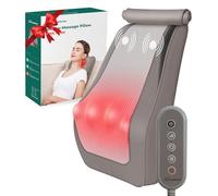 Snailax Masseurs de dos avec chaleur, masseur Shiatsu pour le bas du dos, le cou pour la douleur, coussin de massage électrique en profondeur, cadeau pour homme et femme