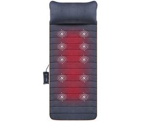 SNAILAX Matelas Massant Chauffant avec 10 Moteurs Vibrants - 4 Coussins Chauffants de Thérapie, Massage pour tout le corp Relaxation des Maux Musculaires, Cadeau Anniversaire pour Maman/Papa