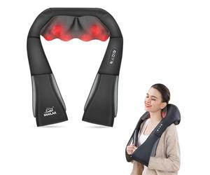 SNAILAX Shiatsu Masseur de Cou avec Chaleur - Masseur Cervical en 3D-rotation pour le dos,le cou et les épaules, Cadeaux de Noël pour maman, papa