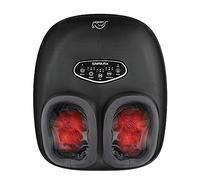 Snailax Shiatsu Masseur de pieds avec chaleur, pétrissage profond, compression, vibration, machine de massage des pieds pour fasciite plantaire, neuropathie, chauffe-pieds sous le bureau, taille 13,