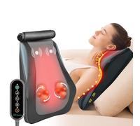 Snailax Shiatsu Masseur du bas du dos avec chaleur, masseur du dos et du cou avec chaleur profonde, coussin de massage 4D pour le bureau et la maison, cadeaux pour homme et femme