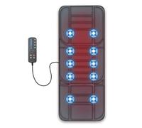 Snailax Tapis de massage complet avec chaleur, tapis de massage avec 5 modes de massage et 3 niveaux de vibration, masseurs dorsales pour soulager les douleurs dorsales, matelas de massage avec arrêt