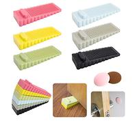 SnailGarden 6 Pcs de Butée de Porte, Butée de Porte et 2 Pcs de Butée de Protection, Cale de Porte en Caoutchouc Robuste - Réglable en Hauteur et Forte Adhérence Sur Les Carreaux, Plancher en Bois