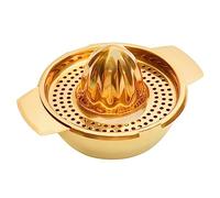 Snailhouse Presse-citron manuel en acier inoxydable avec passoire et bol, doré