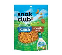 Snak Club Crunch Mélange d'épices Hidden Valley Ranch, pépites de maïs grillées, piment et fromage, bâtonnets de sésame et chips de seigle, taille familiale, 237 ml