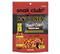 Snak Club x Hot Ones Snack-Mix, Piment épicé, Snacks épicés avec cacahuètes, bretzels, bâtonnets de sésame, maïs grillé, noix de cajou, inspirées d'une collation chaude et végétalienne, 10 onces