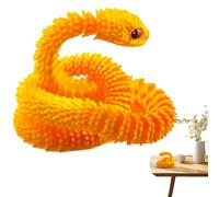 Snake articulé imprimé en 3D, jouet agité du serpent - Animaux imprimés 3D Toy de serpent flexible,Décoration de plate-forme de jouets animaux articulés créatifs pour chambre à coucher, étagère