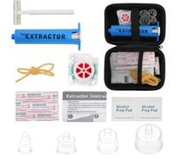 Snake Bite & Bee Sting Kit de premiers secours - Outil d'aspiration de morsure d'insectes avec pompe d'extraction de venin, fournitures d'extérieur essentielles pour la randonnée, le camping, comprend