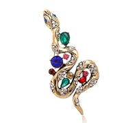 Snake Brooch Lapel Pin Wisdoms And Good Fortunes Rhinestones Suit Pin Nonfading Metal For Festival Fashion Enthusiasts 2025 Fashion Suit Accessory