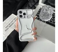 Snake Case for iPhone, Solid Color Hollow Snake Electroplated Soft Phone Case, Mini Shockproof Snake Phonecase for iPhone16/15/14/13pro Max (for 15Pro Max,Silver-a)