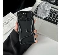 Snake Case for iPhone, Solid Color Hollow Snake Electroplated Soft Phone Case, Mini Shockproof Snake Phonecase for iPhone16/15/14/13pro Max (for 14Pro Max,Black)