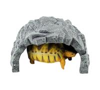 Snake Cave Resin Shelter - Reptile Aquarium Decor Cave | | Natural Rock Basking Terrarium Hiding Spot Lizard Gecko Amphibian Enclosure Habitat Ornament Accessories