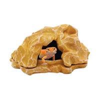 Snake Cave, Resin Simulation Rocks Reptile Caves, Small Decorative Basking Area, Simulation Rock Fish Tank Accessories, Aquarium Decor for Amphibian Habitat 16x13.5x7.5cm