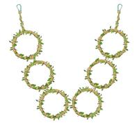 Snake Climbing Rings, Reptile Rope Set, Enrichment Toy with Flexible Design, Cage Decor with Natural Texture, Habitat Accessories, Suitable for Leopard Gecko Lizard Chameleon Cornsnake Iguana Parrot