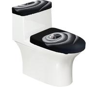 Snake Coil Lot de 2 housses de toilette élastiques rondes extensibles et lavables en forme de U pour salle de bain