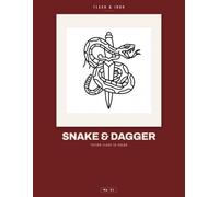 Snake & Dagger: Tattoo Flash Coloring Book for Adults with 40 Bold Line Traditional Designs - Coiled Serpents, Daggers and Traditional Roses for Relaxation and Stress Relief