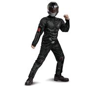 Snake Eyes Costume for Kids, Official GI Joe Costume with Muscles and Mask, Child Size Small (4-6) Black