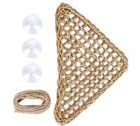 Snake Hammock - Hay Rope 40x18cm | Reptile Hammock, Tank Accessory | Suction Cup Hammocks for Bearded Dragon Gecko Spider Cage Enclosure Terrarium Tank Exercise and Climbing