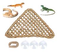 Snake Hammock - Realistic Pet Supplies, Climbing Reptile Rope with Suction Cup, Reptile Ladder Gecko Tank Accessories | for Bearded Dragon Spider Home Cage Enclosure Terrarium Tank Exercise