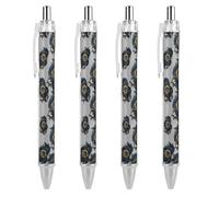 Snake Illuminati Eye of Providence Lot de 4 stylos à bille rétractables à pointe moyenne 0,5 mm