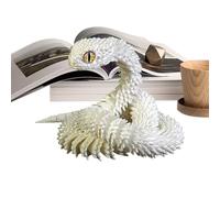 Snake imprimé en 3D - jouet de serpent mobile, sculpture de reptiles 3D créative | Figurine pour animaux de compagnie articulés de longue durée, décoration de bureau FlexiBLLLE pour garçons pour