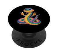 Snake Merch Signe de Paix pour Femme Motif Serpent PopSockets PopGrip Adhésif