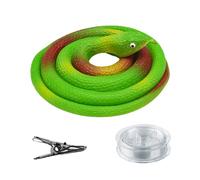 Snake Prank | Prank serpent réaliste avec ficelle et clip | Kit de bâillon de golf en silicone avec pince à corde, jouet amusant pour Halloween, fête du poisson et anniversaire