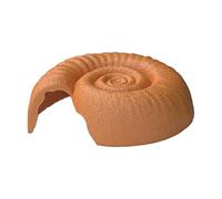 Snake Reptile Shelter | PP, 21.5x18x6.5cm, 117g | Ammonite Shell Shape for Tortoises, Geckos & Lizards | Spiral Cave (Black/Light Brown/Olive Green/Champagne)