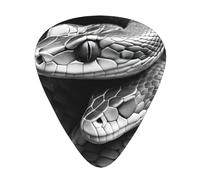 Snake-Scales Lot de 12 médiators avec 3 épaisseurs et boîte de rangement, médiators en ABS pour guitare basse électrique