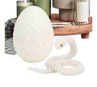 Snake Toy - Polylactic Acid, Standard Size Snake Egg 3D Printed Articulated Toy | Interactive Design, Fidget Animal Toys For Kids, Teens, Collectors, Gift Giving, Sensory Play