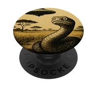 Snake Ufo fait sursauter une rencontre amusante de science-fiction extraterrestre vintage PopSockets PopGrip Adhésif