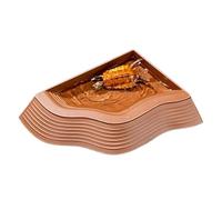 Snake Water Dish, Reptile Feeder Tray, Turtle Drinking Bowl, Aquarium Feeding Trays, 14.65x11.61x1.85 inches, Ideal for Holding Fresh Greens, Fruits, and Hydration Sources