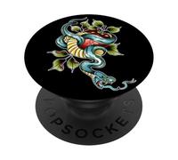 Snake x Apple x Garden of Eden x Adam & Eve Néo-Traditionnel PopSockets PopGrip Adhésif