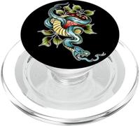 Snake x Apple x Garden of Eden x Adam & Eve Néo-Traditionnel PopSockets PopGrip pour MagSafe