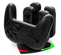 snakebyte - Tour de charge pour Joy-cons et manette Nintendo switch - Led de chargement et câble USB-C Noir