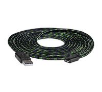 snakebyte Câble de Recharge USB Pro pour Manette Xbox One/One S/Elite 4 m - noir/vert