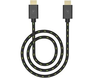 snakebyte Xbox HDMI CABLE SX 4K - Xbox Series X HDMI 2.0 cable, compatible avec les appareils 1080p, 3D, 4K@60Hz, UHD, convient pour Xbox, PS5, PS4, NWS, moniteurs, téléviseurs, câble à maille de 3 m