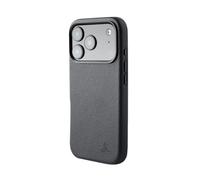 Snakehive Coque pour iPhone 17 Pro Étui Fin en Cuir Véritable - Coque Antichoc Artisanale en Cuir Premium avec Doublure Douce et Protection Contre Les Chocs Avancée - Noir Moucheté