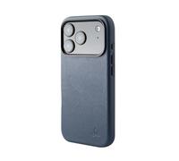 Snakehive Coque pour iPhone 17 Pro Étui Fin en Cuir Véritable - Coque Antichoc Artisanale en Cuir Premium avec Doublure Douce et Protection Contre Les Chocs Avancée - Bleu Lisse