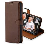 Snakehive Etui Coque Portefeuille en Cuir Véritable Compatible avec Samsung Galaxy A34 5G | Porte Cartes, Anti Choc, Housse Aimantée, Stand Fonction Support | Modèle Vintage - en Marron