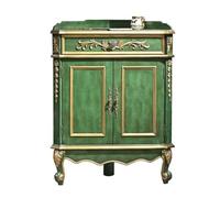 SnamicE Buffet Armoire d'angle rétro nordique en bois massif Meuble bas Meuble de salon Buffet de rangement d'angle en forme d'éventail