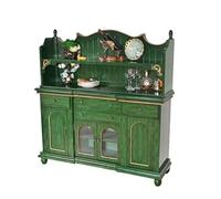 SnamicE Buffet de campagne en bois massif - Armoire haute - Armoire murale de cuisine - Armoire à vin - Meuble rétro - Buffet