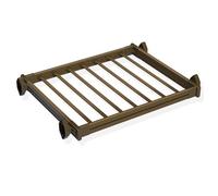 SnamicE Cintre Coulissant, Porte-Pantalons rétractable, Rail de Cintre pour Placard, Porte-Pantalons Coulissant, tiroir organisateurs de vêtements, Largeur réglable, Gain de pl,Gold-M