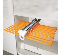 SnamicE Cintres à Pantalons coulissants, 3 Styles, cintres à Pantalons rétractables Suspendus, Tringle à vêtements avec Bras 10/11/22, Rails coulissants Extensibles à Double am,Orange-58.5x39.5cm