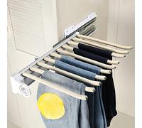 SnamicE Cintres à Pantalons coulissants, 3 Styles, cintres à Pantalons rétractables Suspendus, Tringle à vêtements avec Bras 10/11/22, Rails coulissants Extensibles à Double am,Off-white-34.5x40cm