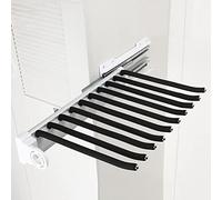 SnamicE Cintres à Pantalons coulissants, 3 Styles, cintres à Pantalons rétractables Suspendus, Tringle à vêtements avec Bras 10/11/22, Rails coulissants Extensibles à Double am,Black-34.5x40cm